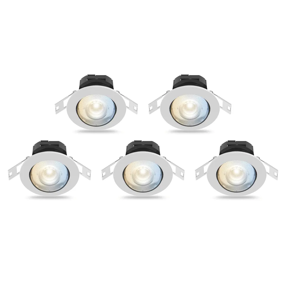 calex-smart-led-einbaustrahler-neigbar-rgb-cct-wlan-5er-pack image 1