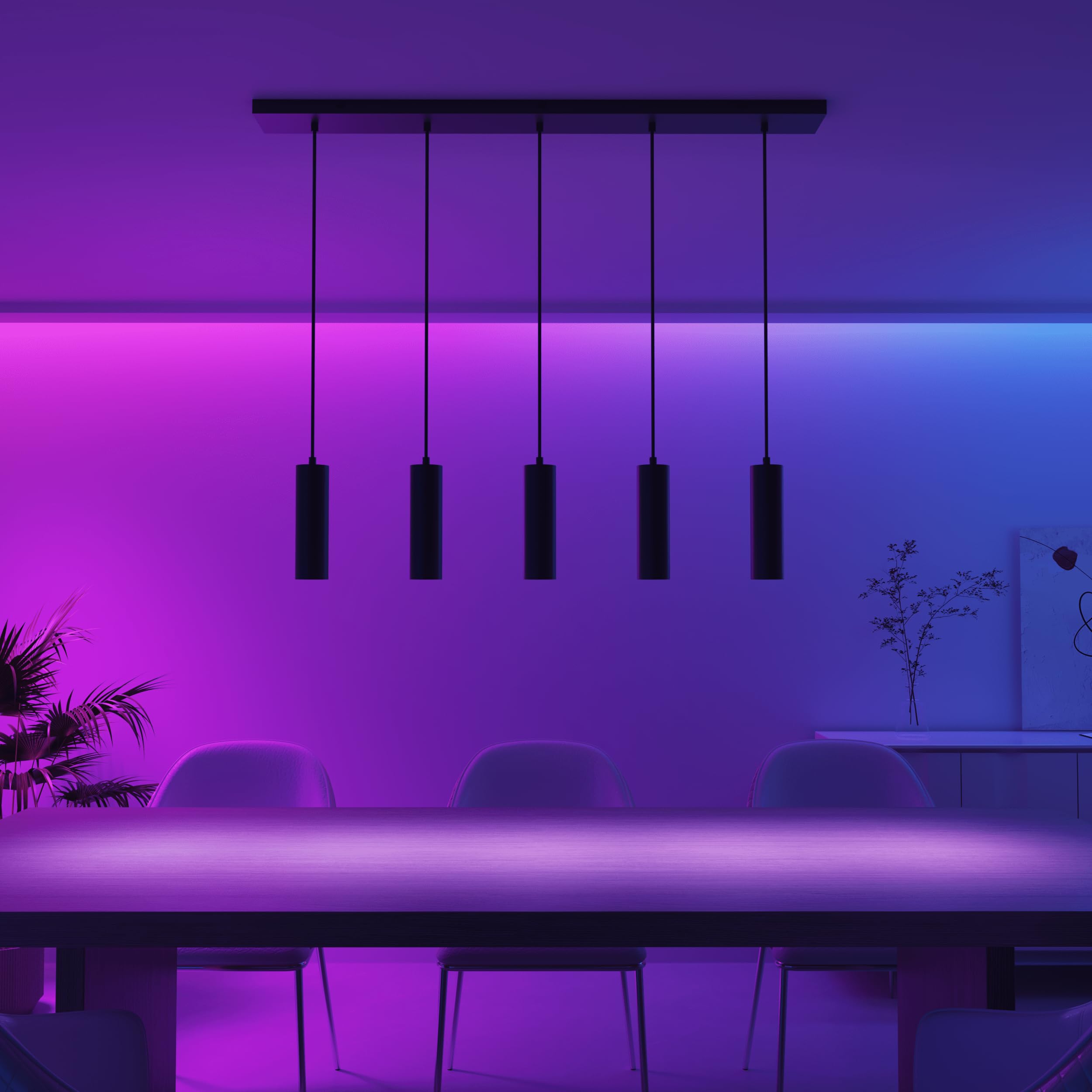 calex-smart-led-pendelleuchte-5-flammig-gu10-matt-schwarz image 3