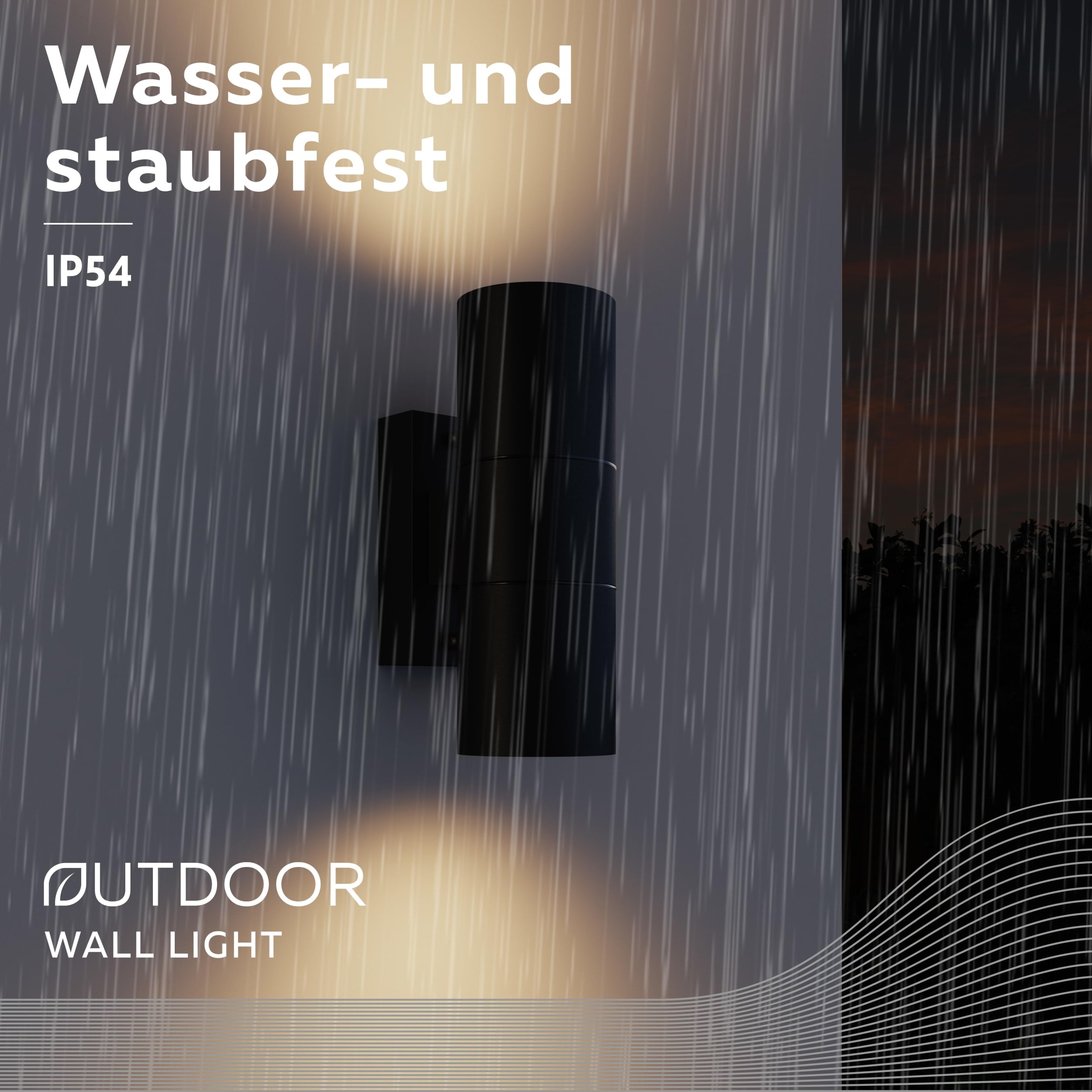 calex-smart-outdoor-wandleuchte-up-down-2x-gu10-schwarz image 3