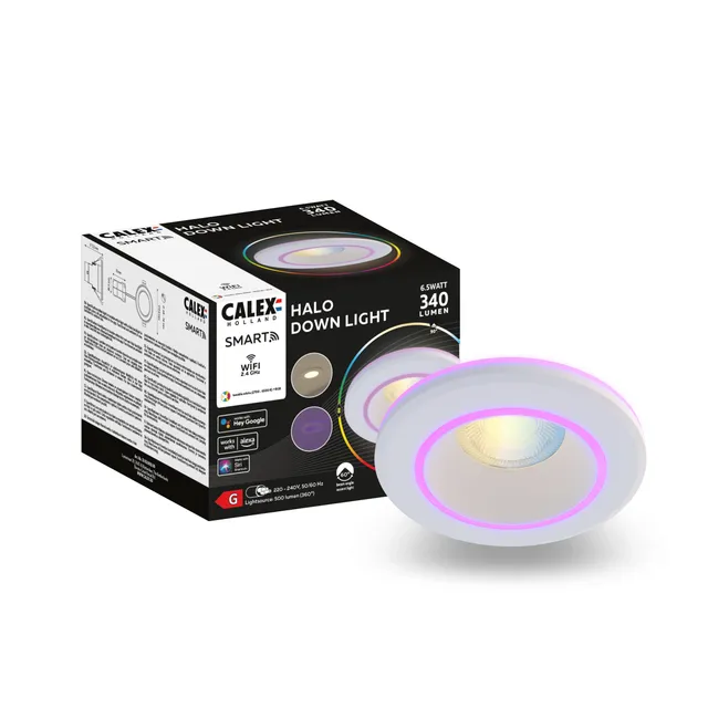 calex-smart-led-einbaustrahler-halo-wei-rgb-dimmbar-wlan image 1