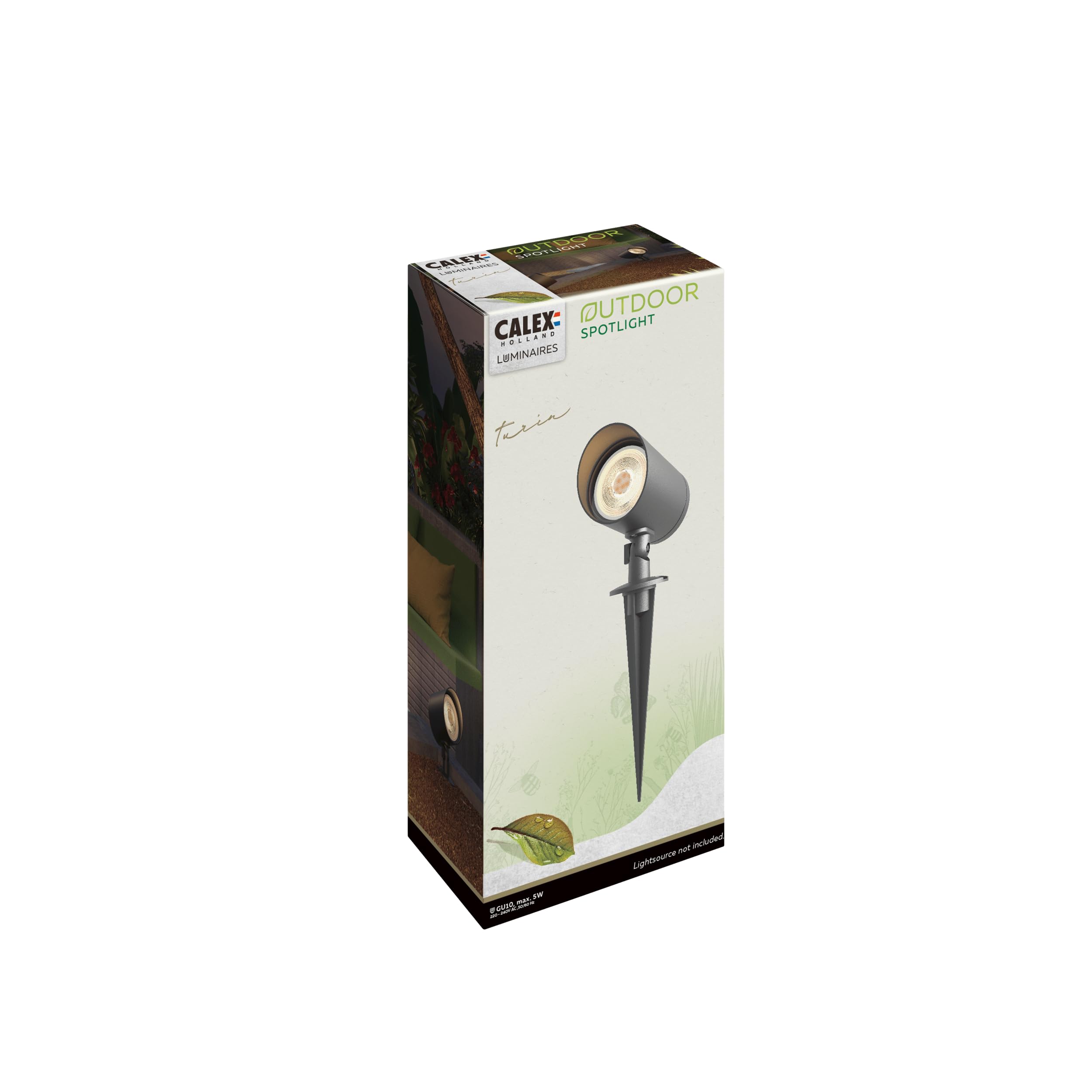 calex-led-gartenstrahler-mit-erdspie-gu10-ip65-schwarz-ohne-leuchtmittel image 2