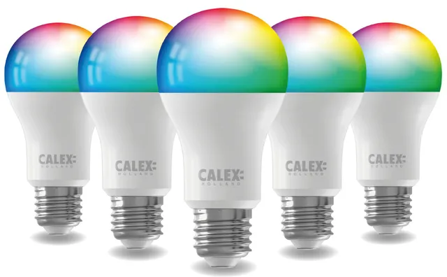 calex-smart-led-lampe-e27-a60-rgb-cct-dimmbar-5er-pack image 1