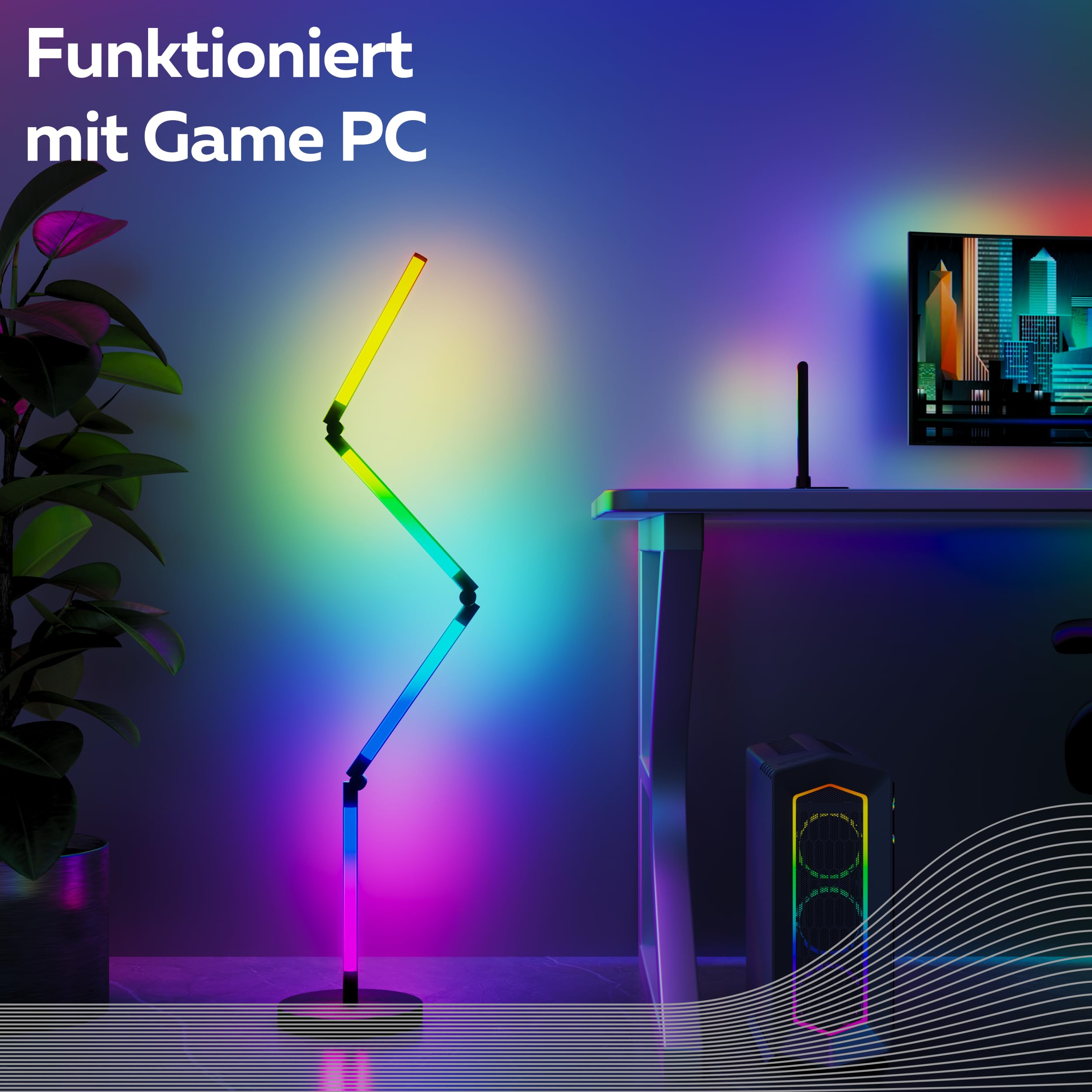 calex-smart-led-strip-150-cm-rgbic-wlan-app-und-sprachsteuerung-selbstklebend image 8