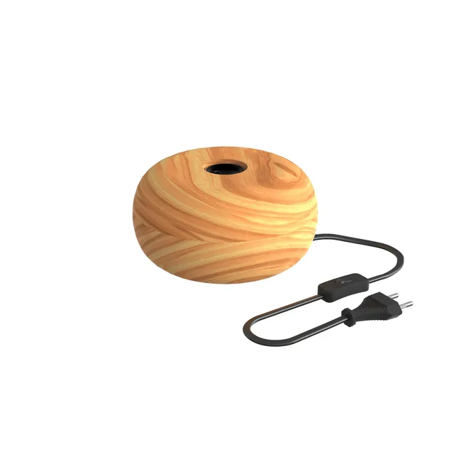 calex-tischlampe-rund-e27-lampenfu-fsc-holz-ohne-leuchtmittel image 1