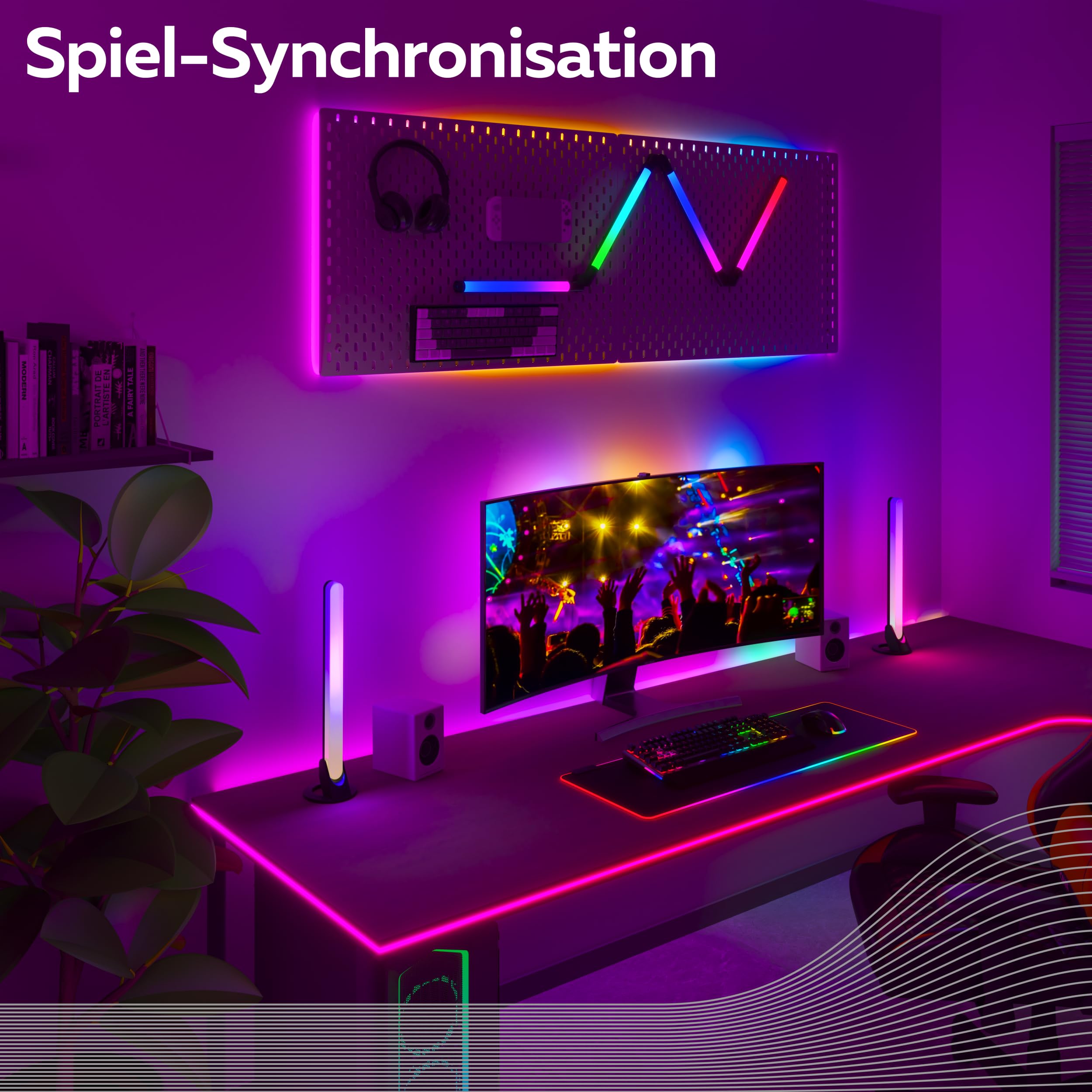 calex-smart-led-strip-150-cm-rgbic-wlan-app-und-sprachsteuerung-selbstklebend image 5