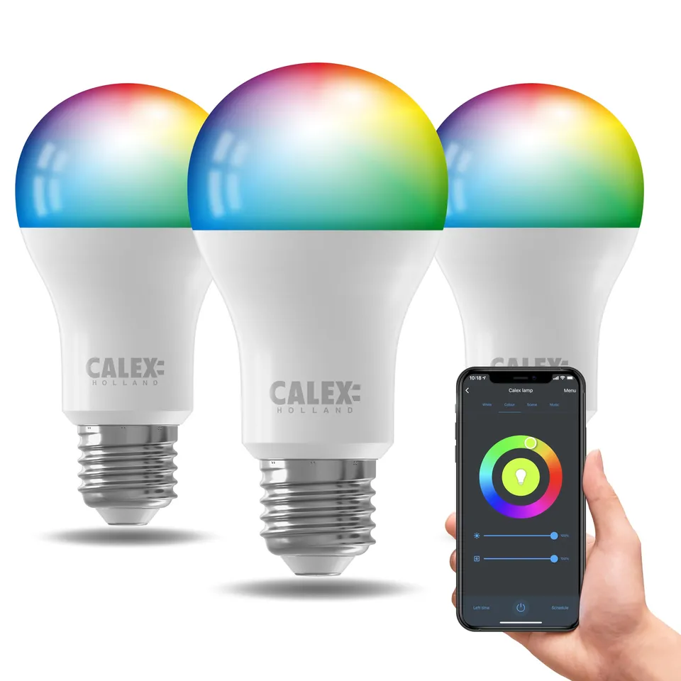 calex-smart-led-lampe-e27-a60-rgb-cct-3er-pack image 1