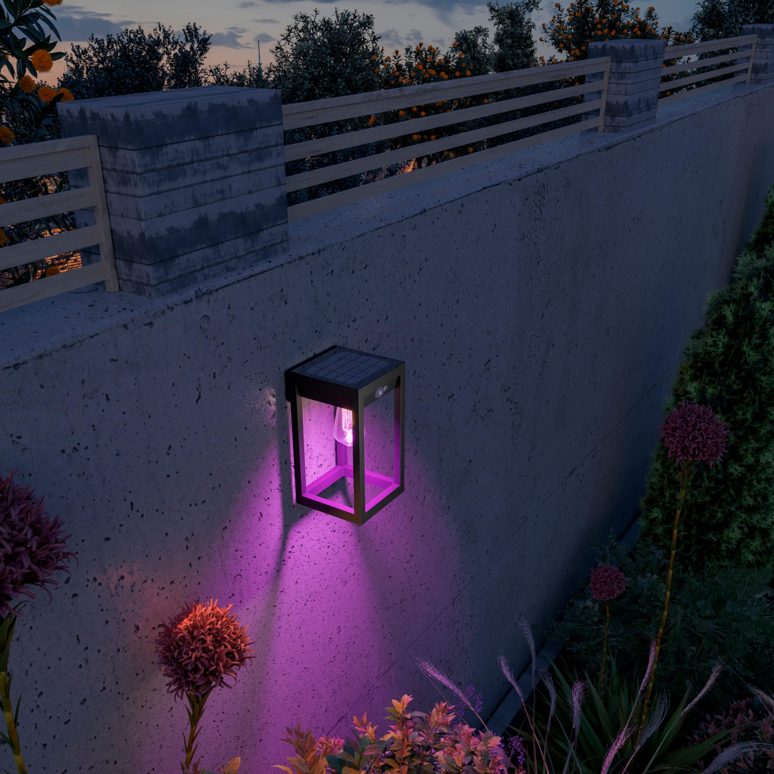 calex-smart-outdoor-solar-led-wandleuchte-schwarz-wasserdicht-app-sprachsteuerun image 3