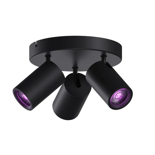 calex-smart-deckenspot-3-flammig-rund-schwarz-mit-gu10 image 1
