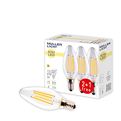 m-ller-licht-retro-led-kerzenform-e14-4w-warmwei-3er-set-klar image 6