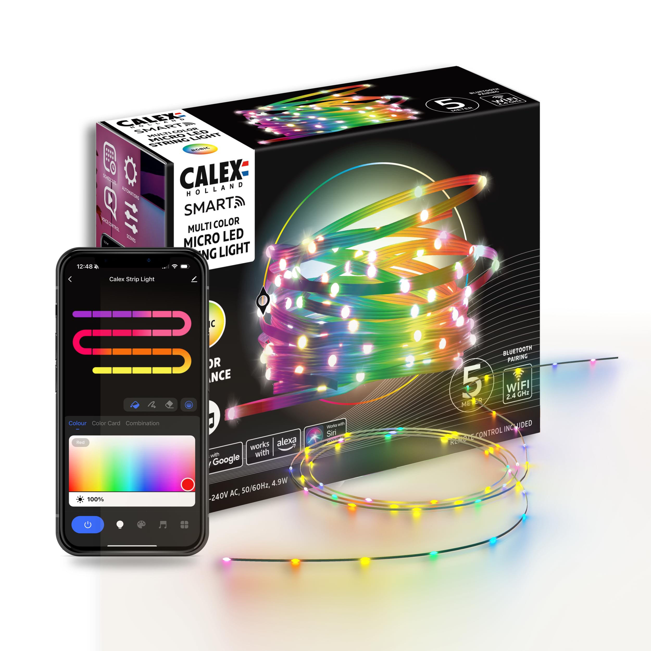 calex-smart-micro-led-streifen-5-m-rgbic-mit-fernbedienung image 1