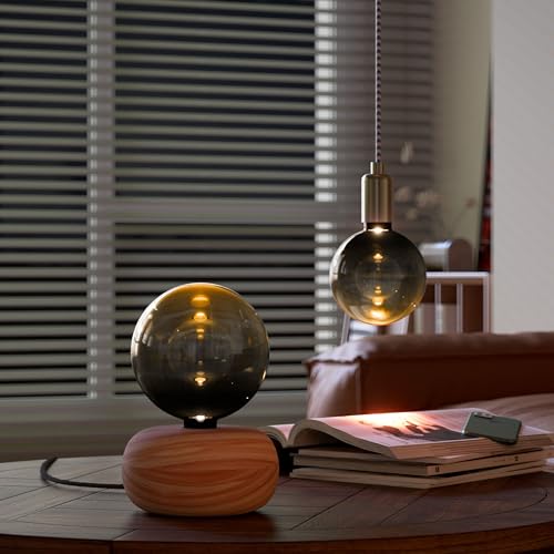 calex-tischlampe-rund-e27-lampenfu-fsc-holz-ohne-leuchtmittel image 8