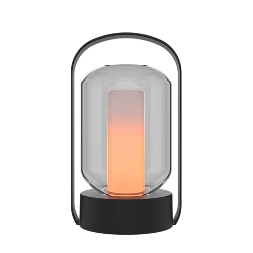 calex-como-tischleuchte-2er-set-laterne-flammeneffekt-akku-ip44-schwarz image 8