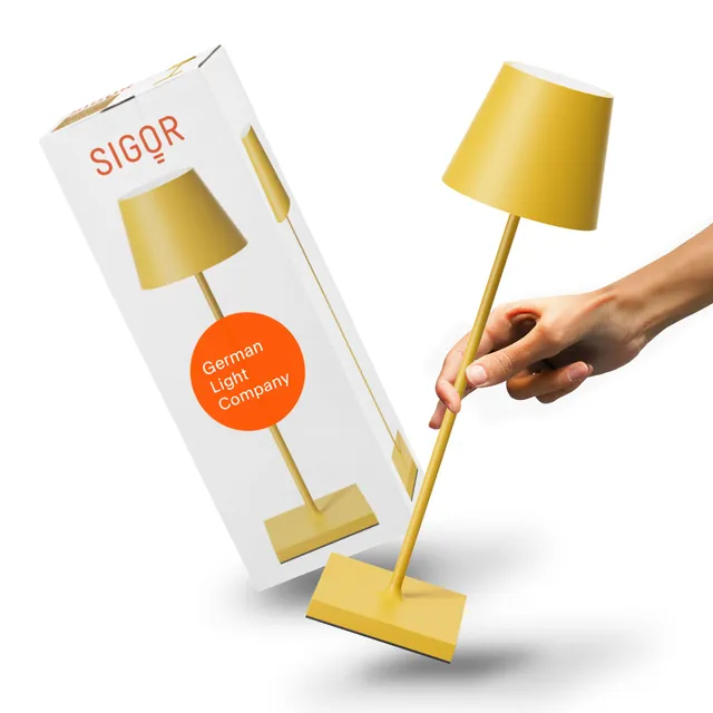 sigor-nuindie-2-0-led-akku-tischlampe-sonnengelb image 1