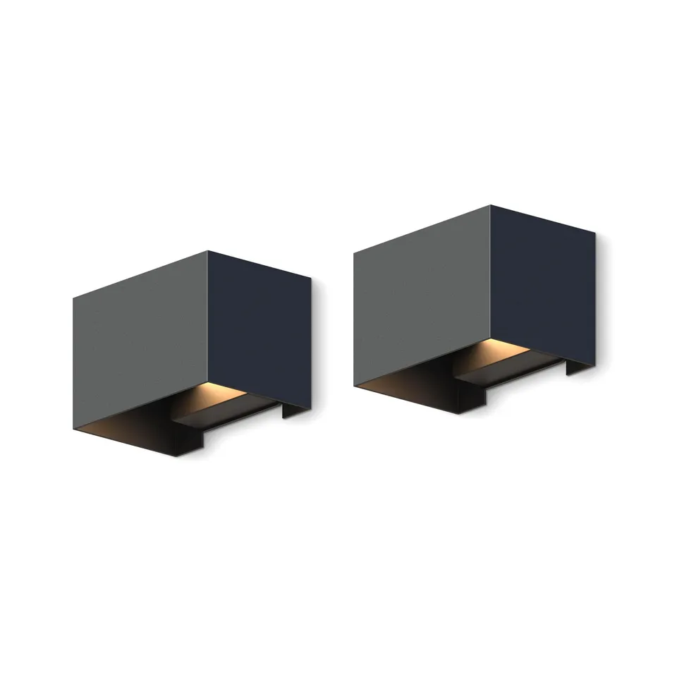 calex-venice-wandleuchte-up-down-schwarz-2er-pack-f-r-au-en-und-innen-ip54 image 1