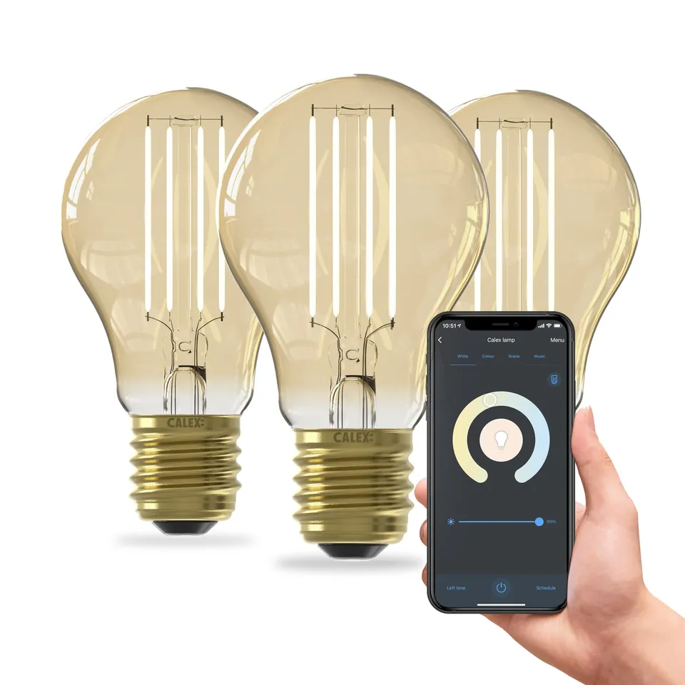 calex-smart-led-lampe-e27-a60-gold-filament-dimmbar-3er-pack image 1