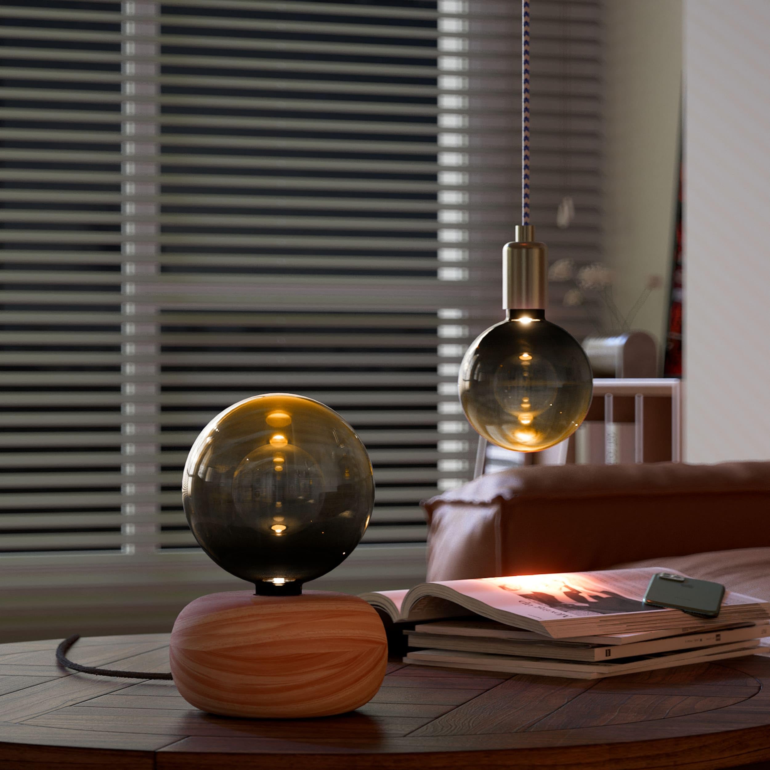 calex-tischlampe-rund-e27-lampenfu-fsc-holz-ohne-leuchtmittel image 2