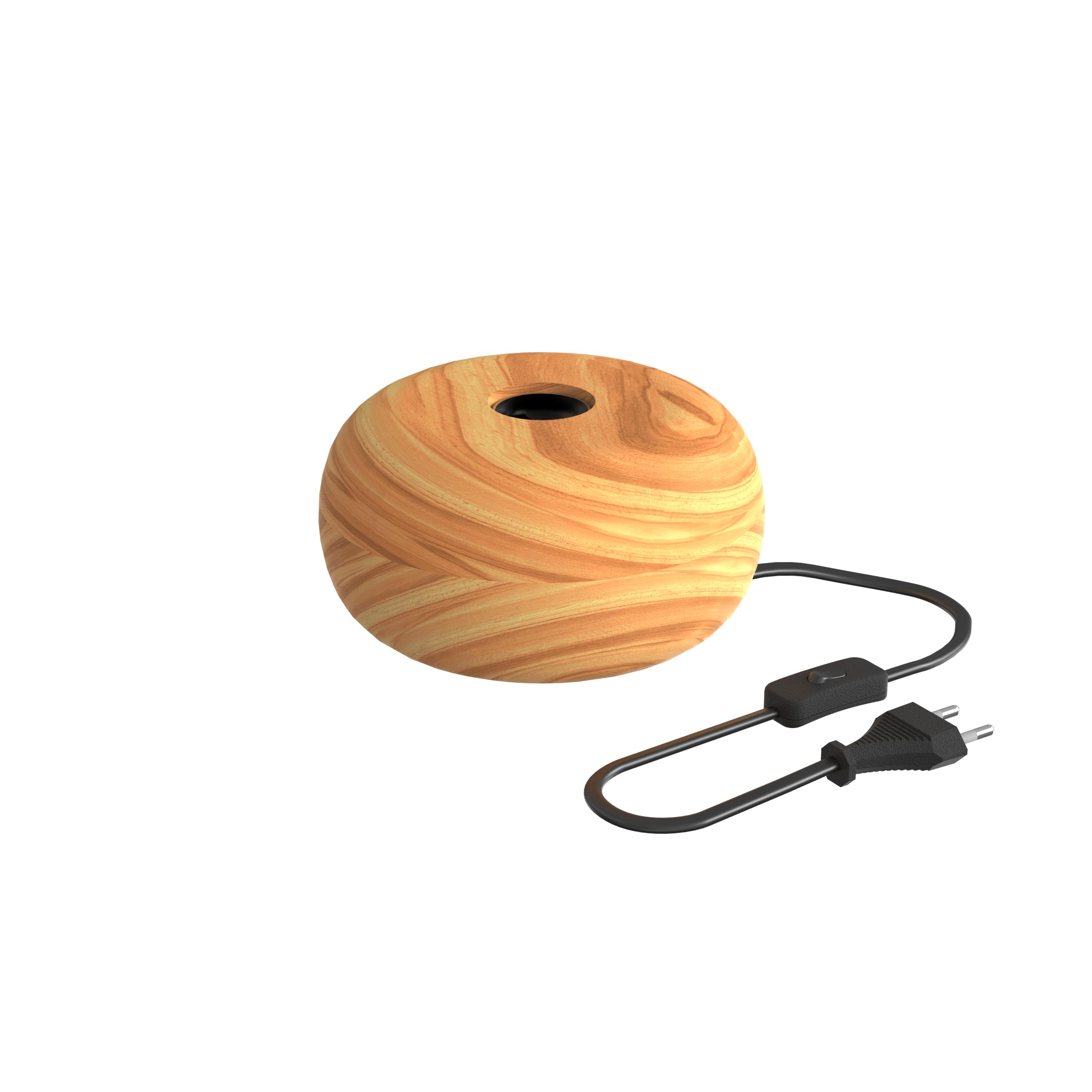 calex-tischlampe-rund-e27-lampenfu-fsc-holz-ohne-leuchtmittel image 1