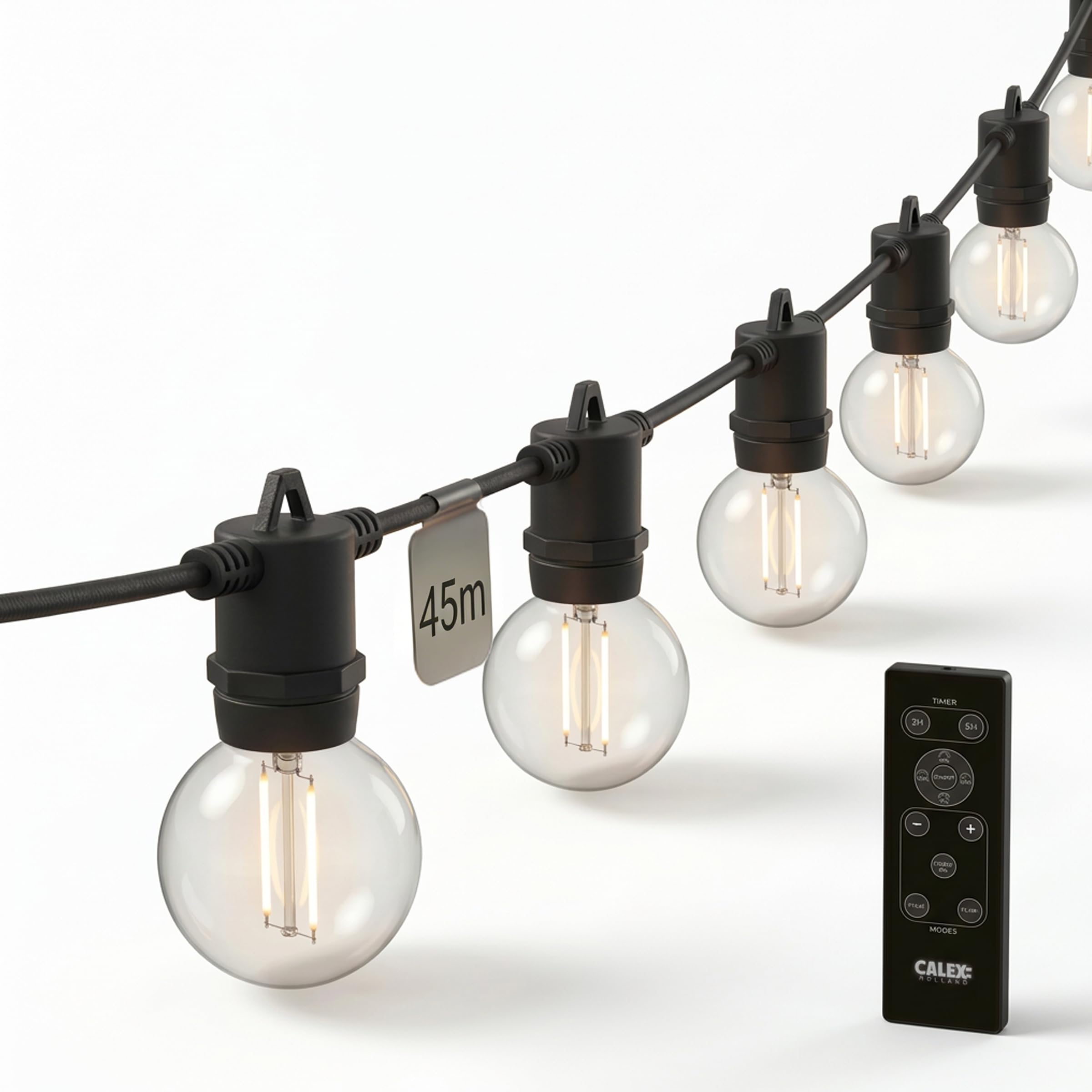 calex-vista-led-lichterkette-45-m-75-lampen-warmwei-ip44-mit-fernbedienung image 1