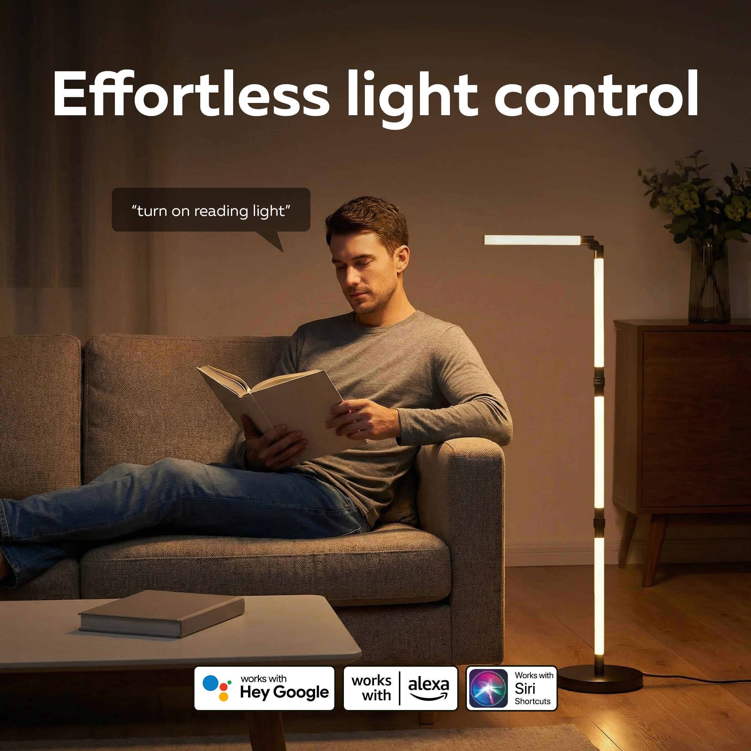 calex-smart-stehlampe-140cm-rgbic-wlan-app-und-sprachsteuerung-dimmbar image 3