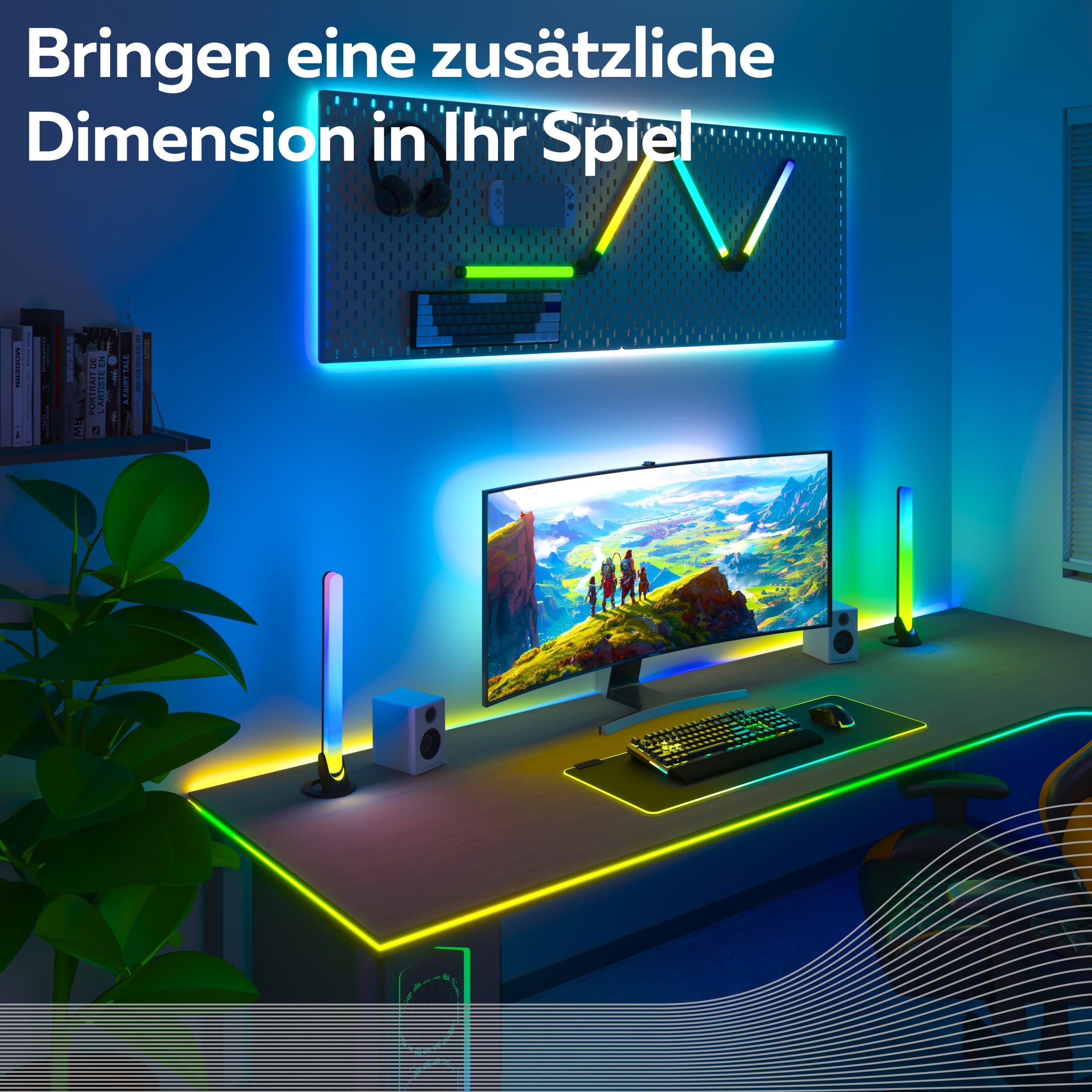 calex-smart-led-strip-150-cm-rgbic-wlan-app-und-sprachsteuerung-selbstklebend image 2