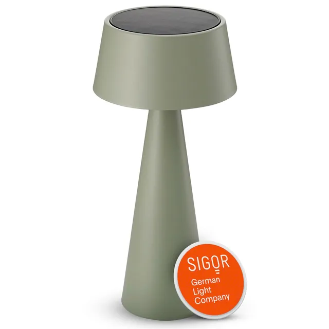 sigor-solino-solar-led-akku-tischlampe-salbeigr-n-mit-magnetgelenk image 1