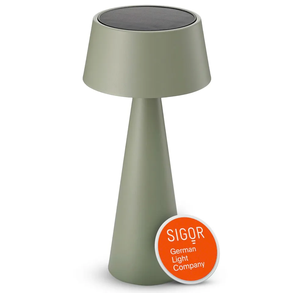 sigor-solino-solar-led-akku-tischlampe-salbeigr-n-mit-magnetgelenk image 1