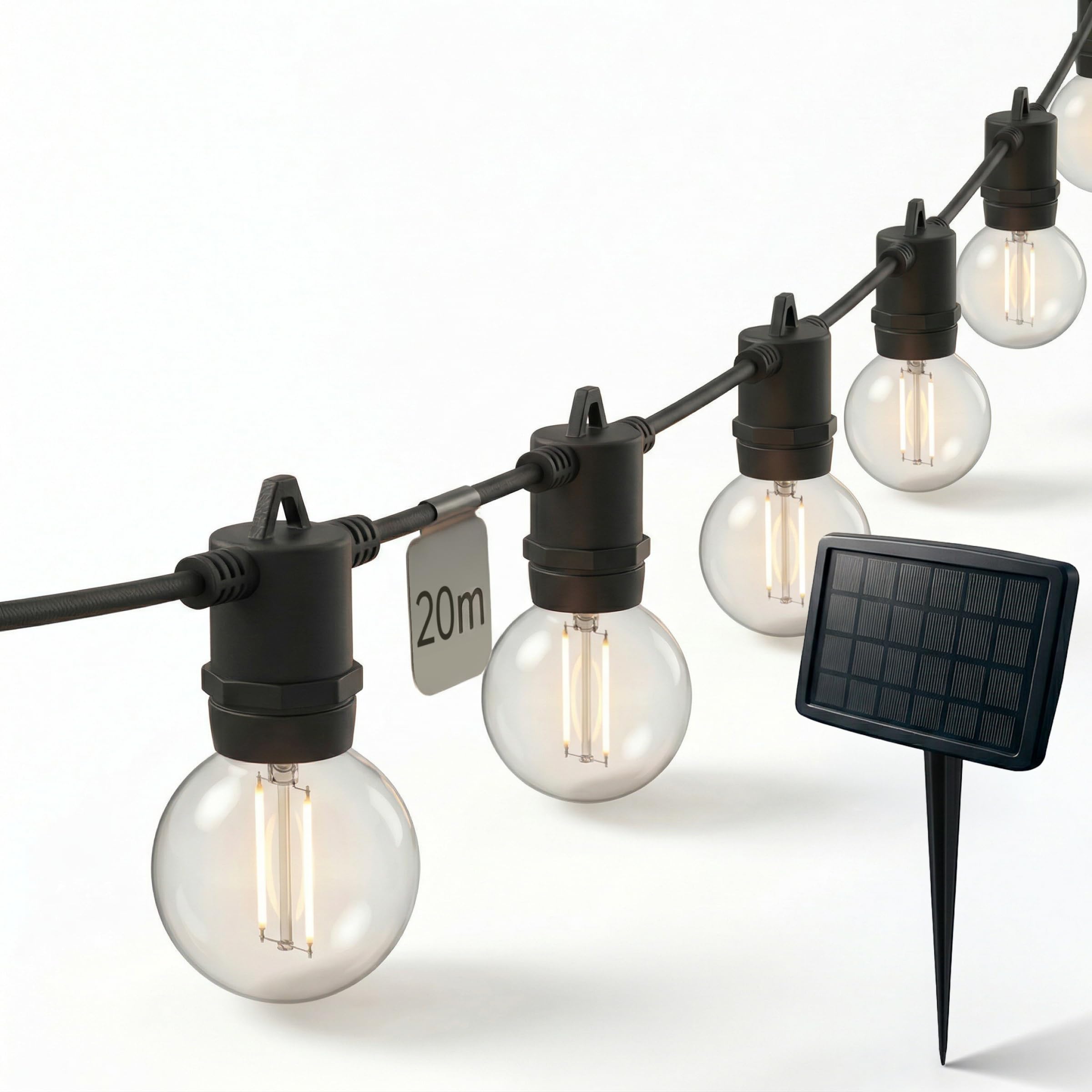 calex-vista-solar-lichterkette-20-m-30-lampen-warmwei-mit-fernbedienung image 1