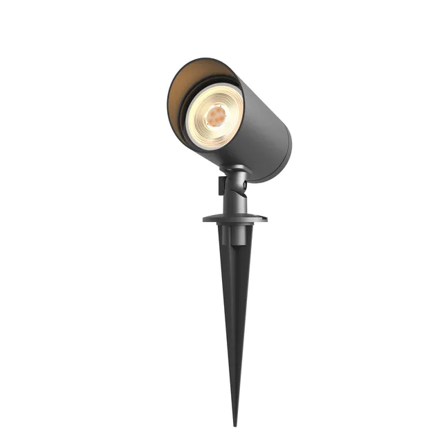 calex-led-gartenstrahler-mit-erdspie-gu10-ip65-schwarz-ohne-leuchtmittel image 1