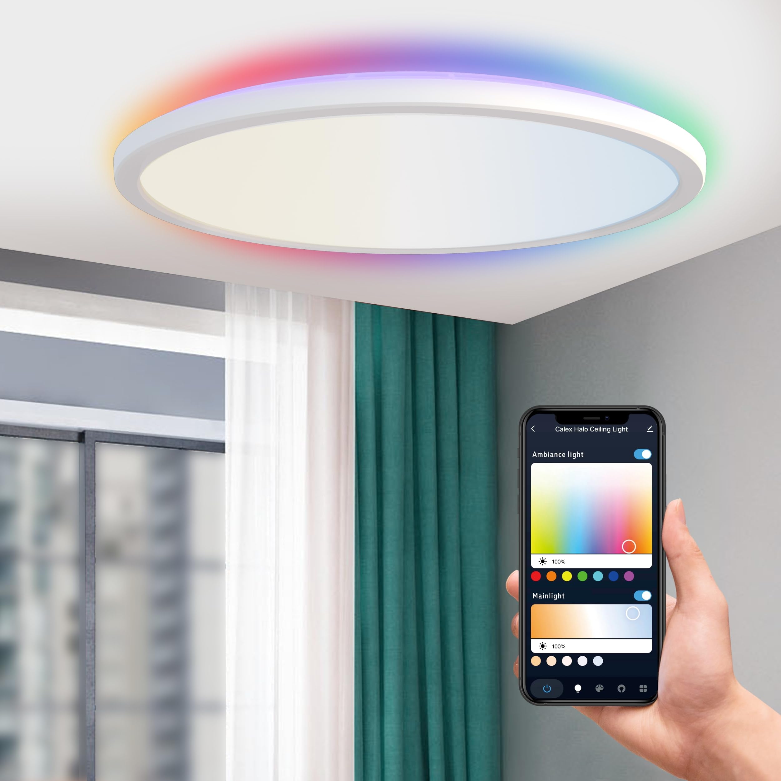 calex-halo-smart-deckenleuchte-40cm-rgb-warmwei-wifi-wei image 2
