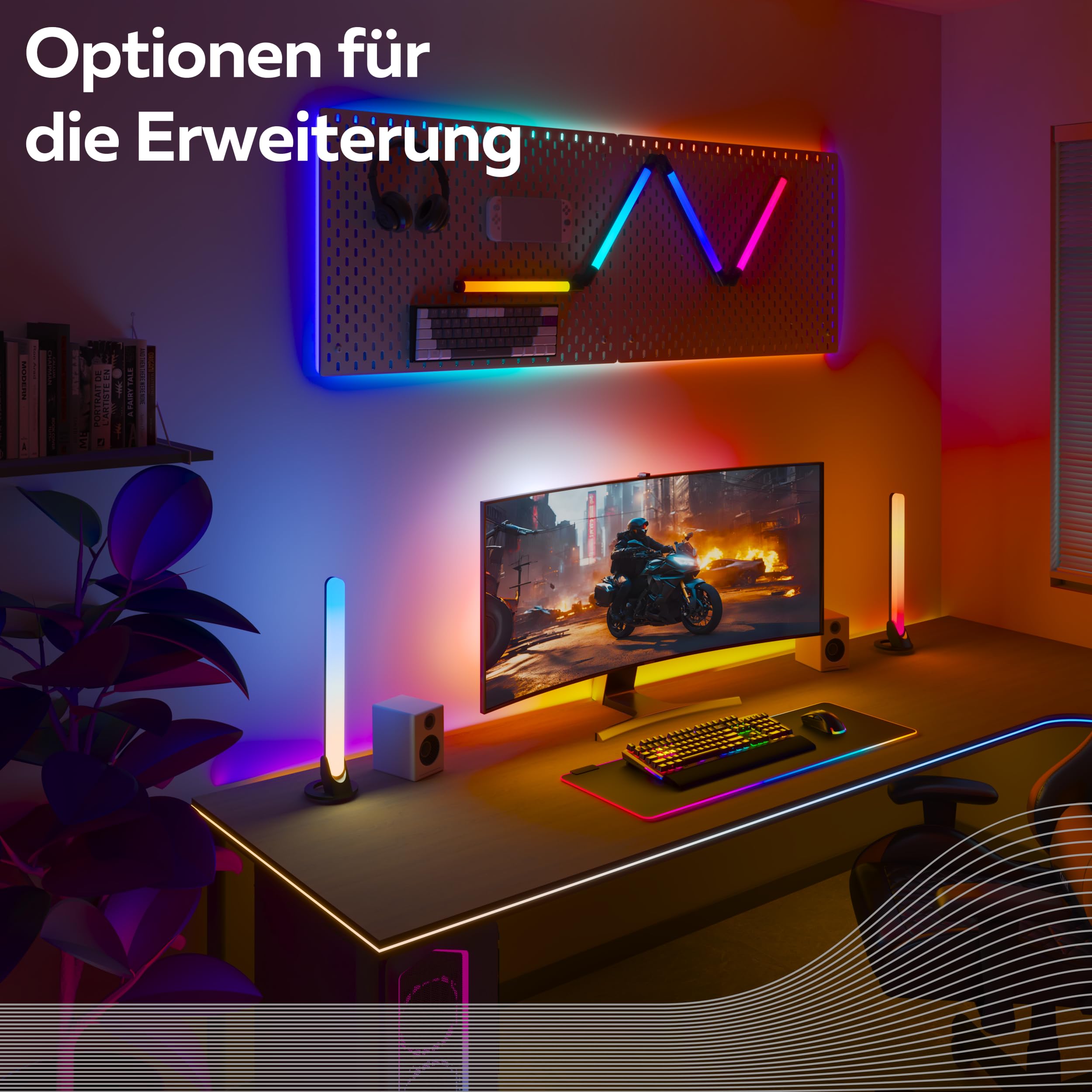 calex-smart-led-strip-150-cm-rgbic-wlan-app-und-sprachsteuerung-selbstklebend image 3