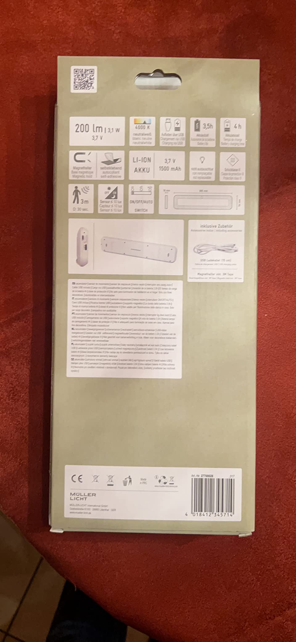 Endlich Licht im Flur ohne Kabel