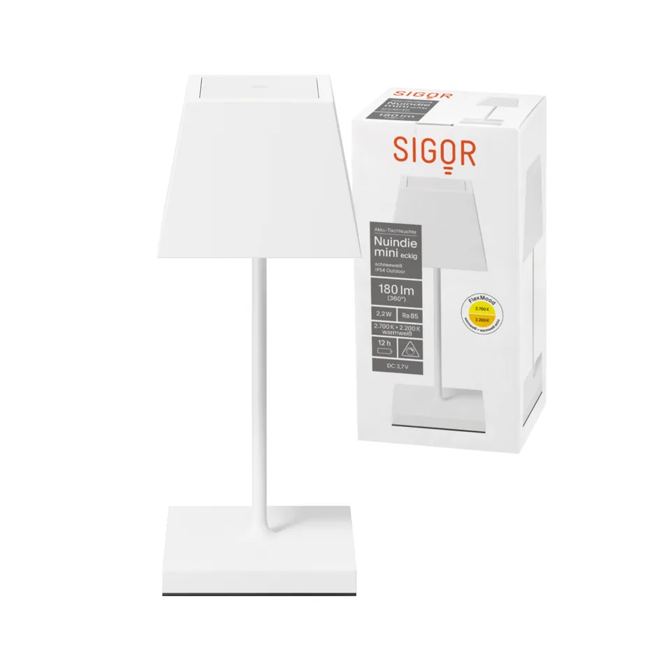 sigor-nuindie-2-0-mini-eckig-led-akku-tischleuchte-schneewei image 1