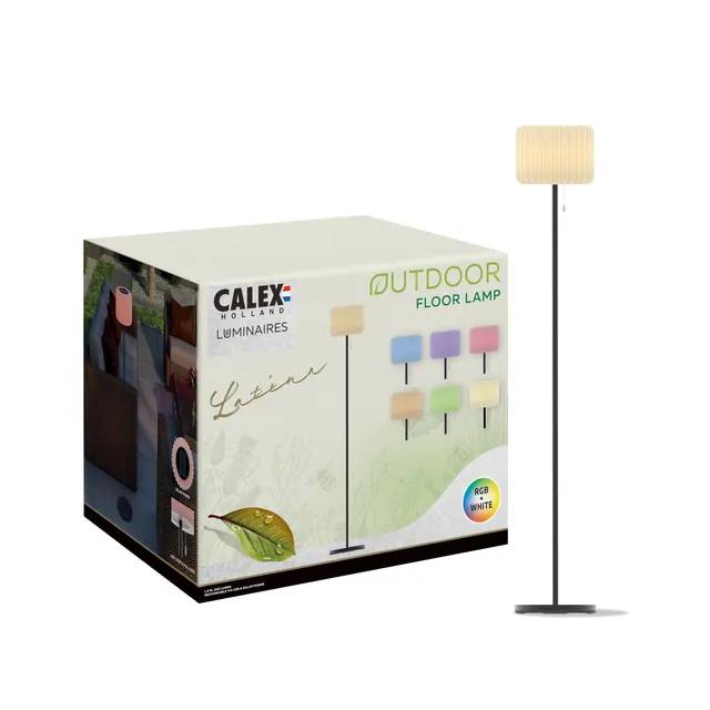 calex-latina-outdoor-stehlampe-150cm-solar-usb-c-rgb-warmwei-dimmbar-ip44 image 1