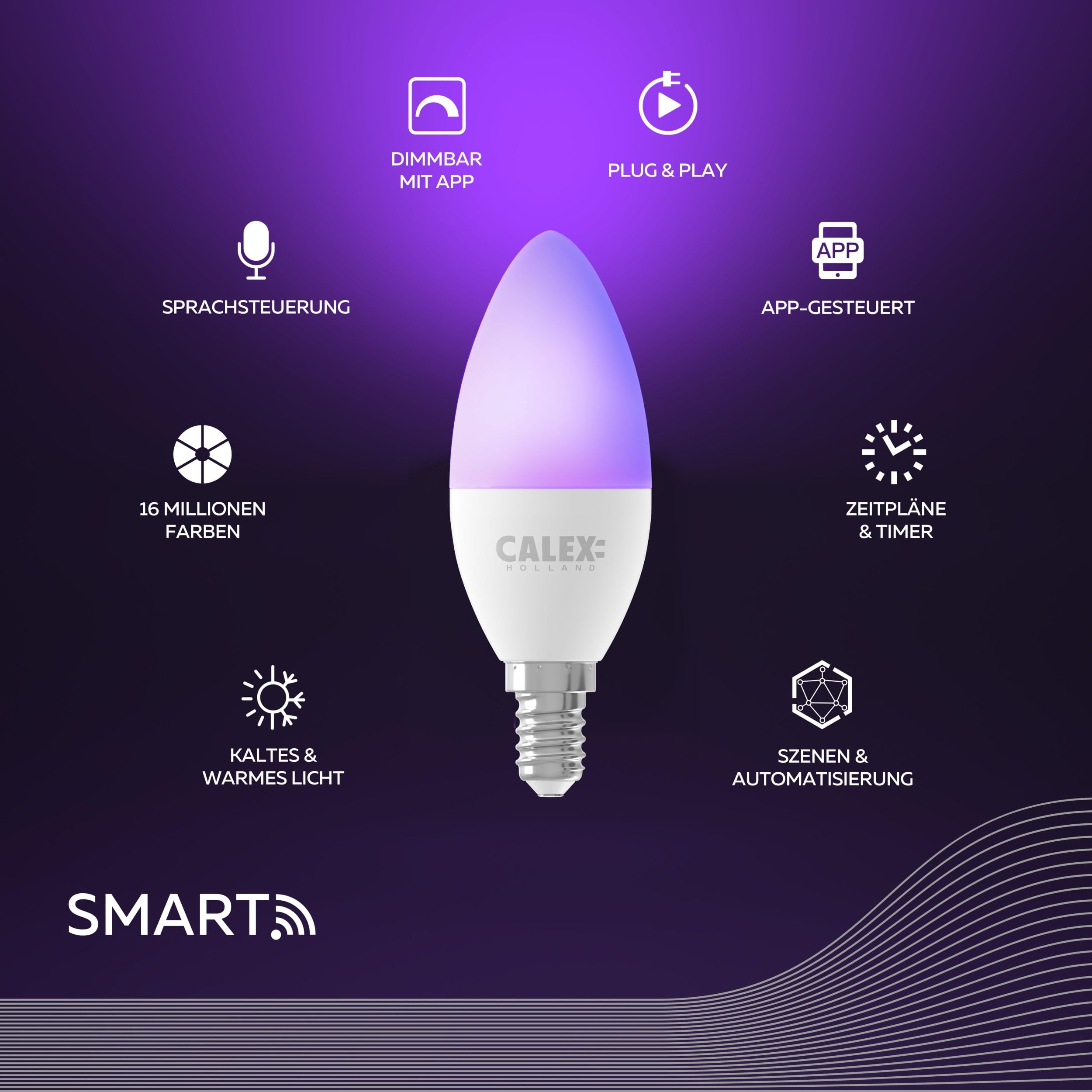 calex-smart-led-lampe-e14-b35-rgb-warmwei-wifi-dimmbar image 2