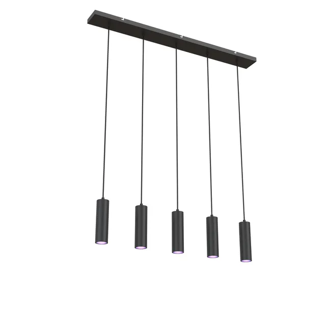 calex-smart-led-pendelleuchte-5-flammig-gu10-matt-schwarz image 1