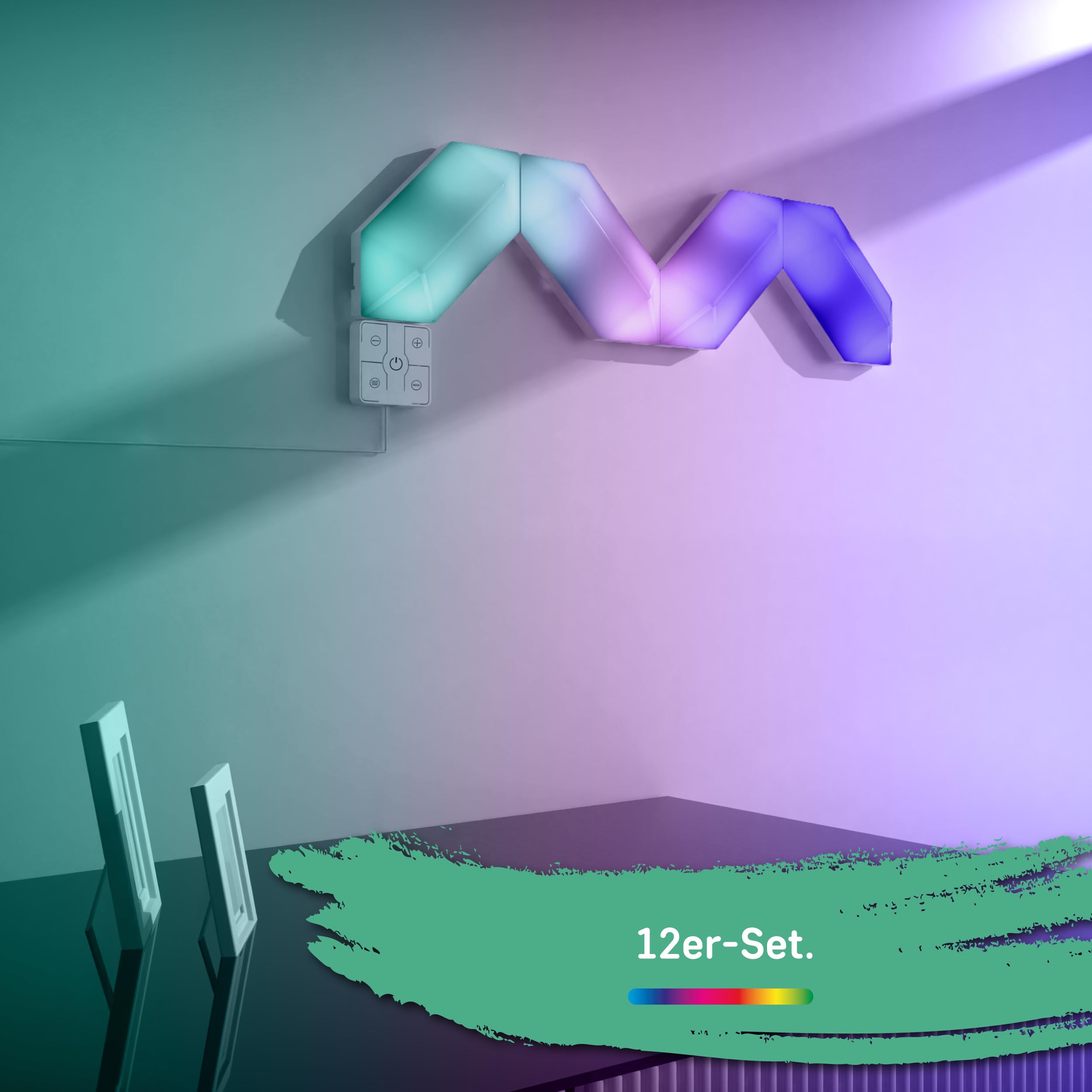 m-ller-licht-magic-panel-hexagon-12er-set-rgb-wlan-mit-musiksensor image 2