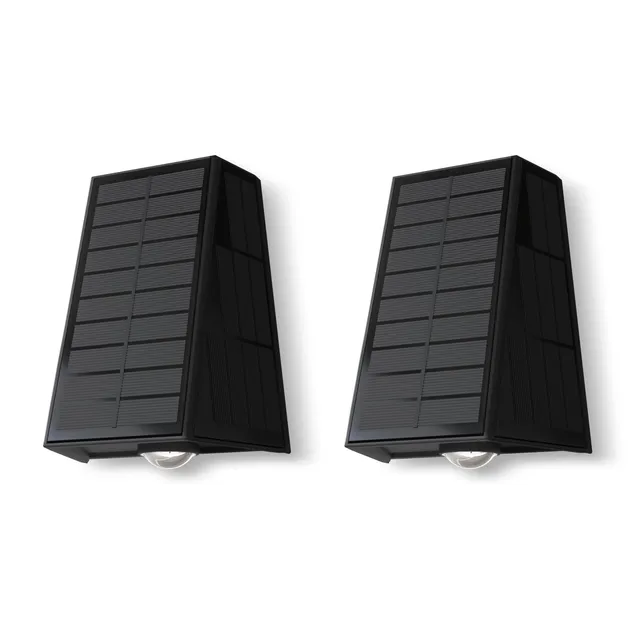 calex-matera-solar-wandleuchte-up-down-ip44-schwarz-2er-pack image 1