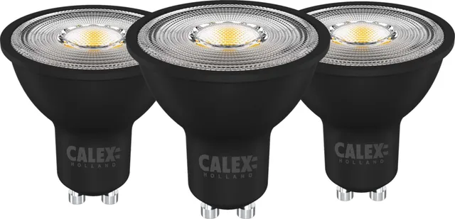 calex-led-spot-gu10-4w-320lm-2700k-warmwei-schwarz-mit-tag-und-nachtsensor image 1