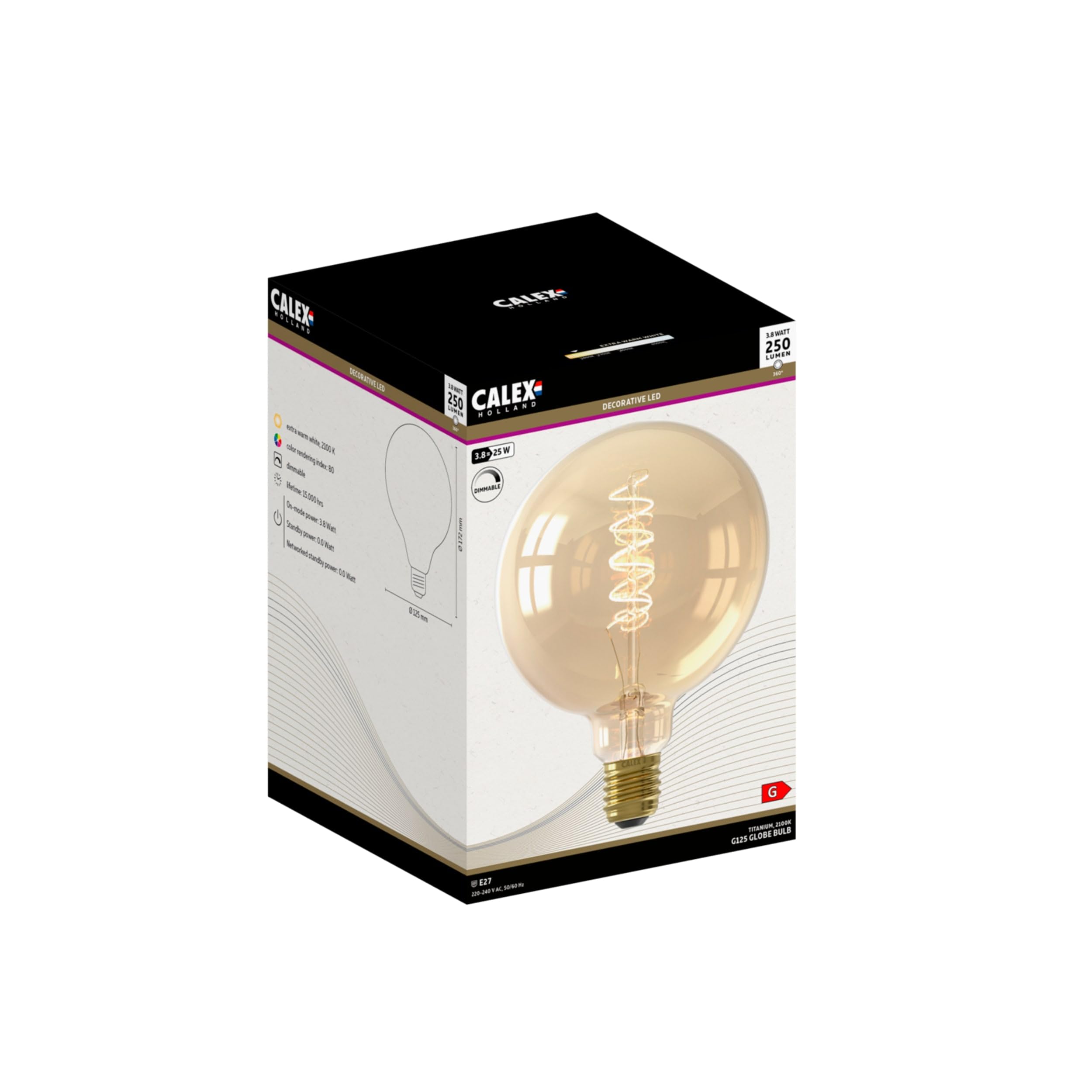 calex-globus-led-lampe-e27-4w-gold-glas-2100k-dimmbar image 2