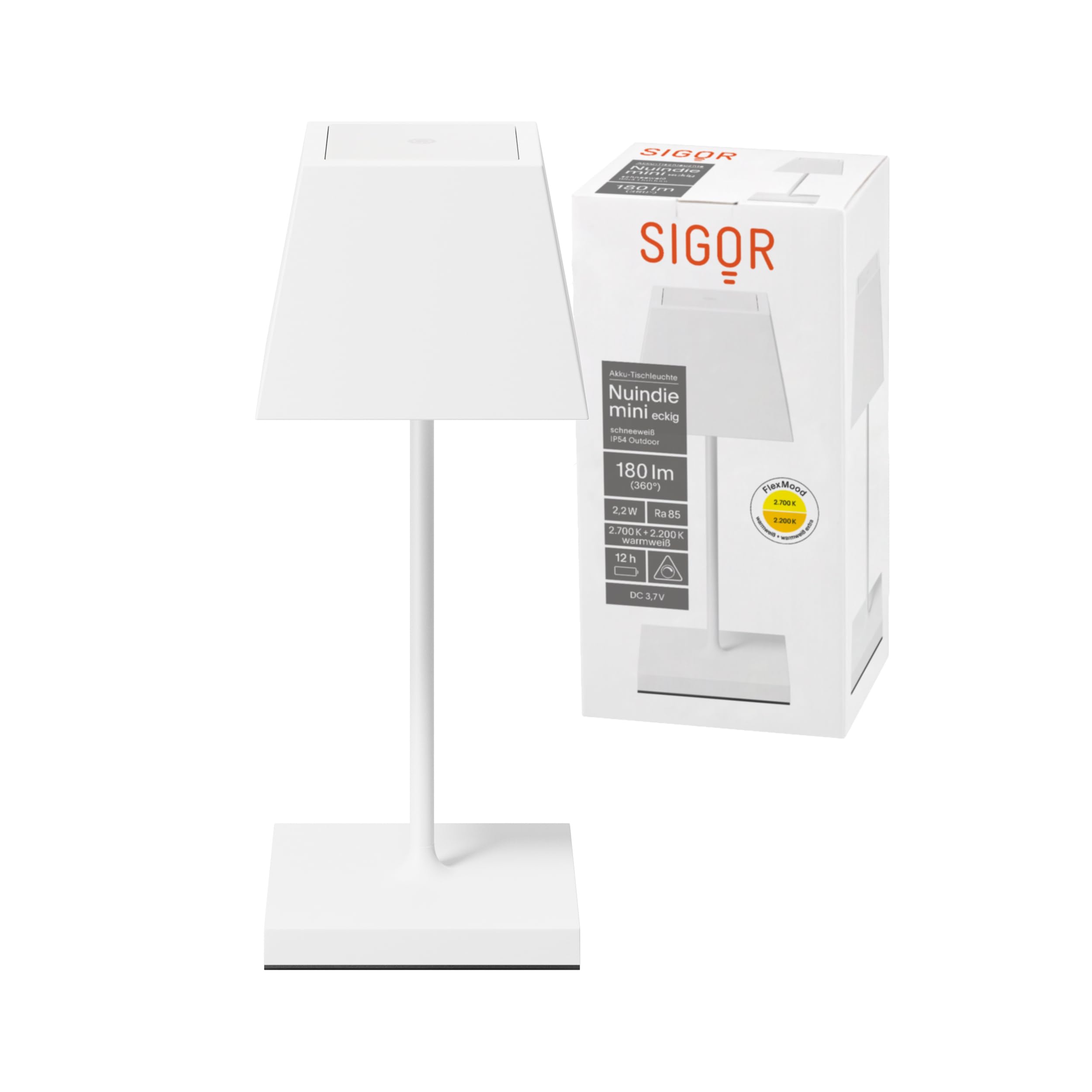 sigor-nuindie-2-0-mini-eckig-led-akku-tischleuchte-schneewei image 1