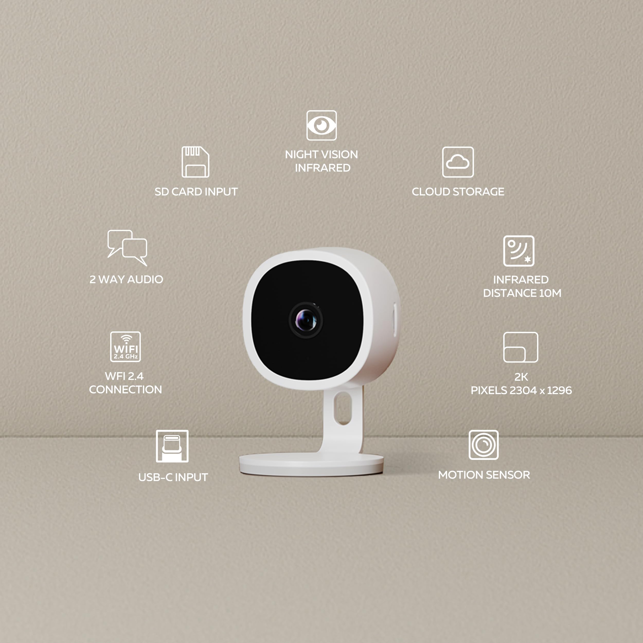 calex-smart-security-sicherheitskamera-2k-wlan-innenkamera-mit-nachtsicht image 2