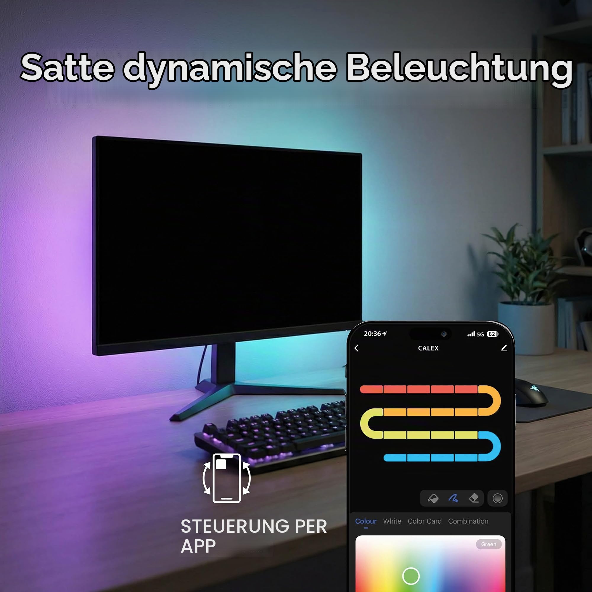 calex-smart-led-strip-f-r-monitor-110-cm-rgbic-usb-wlan image 5