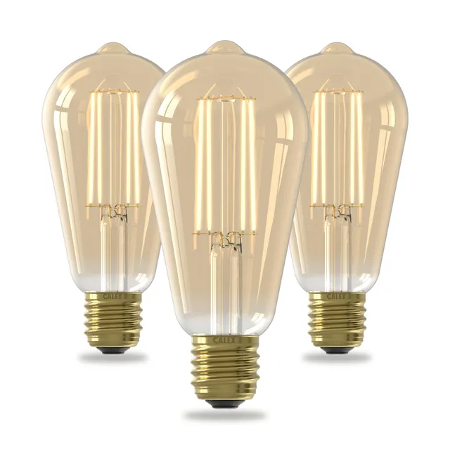 calex-filament-led-gl-hbirne-e27-st64-edison-gold-4w-3er-set-dimmbar image 1