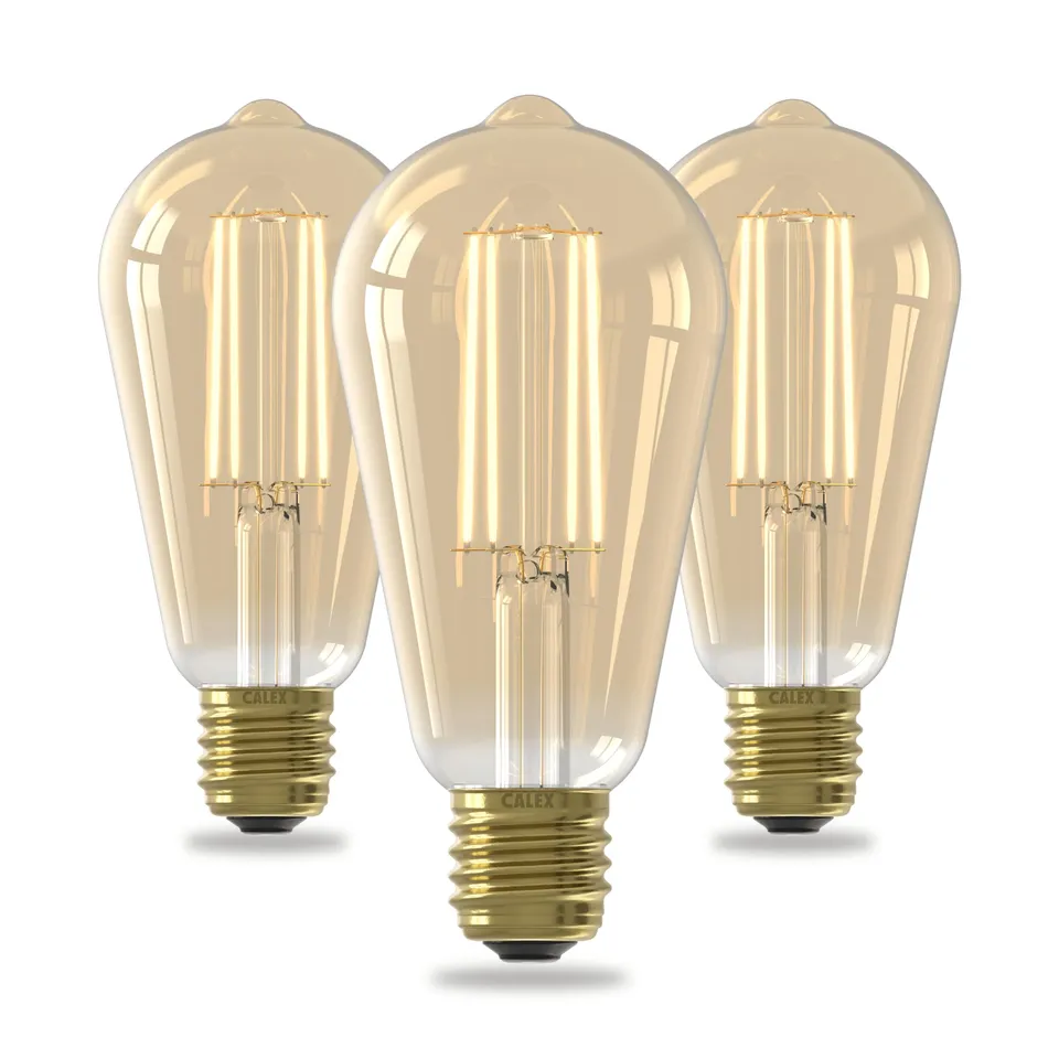 calex-filament-led-gl-hbirne-e27-st64-edison-gold-4w-3er-set-dimmbar image 1
