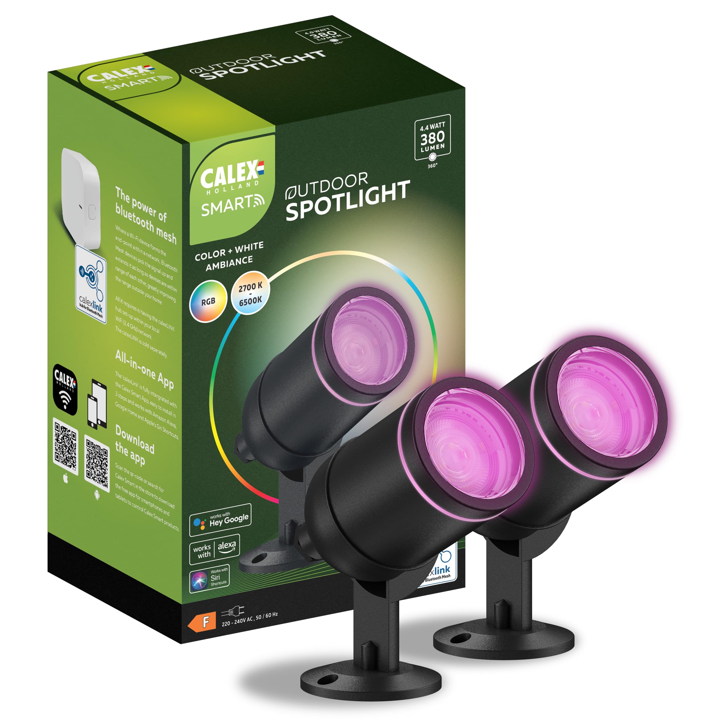 calex-smart-outdoor-led-bodenstrahler-4w-rgb-dimmbar-2er-pack image 1