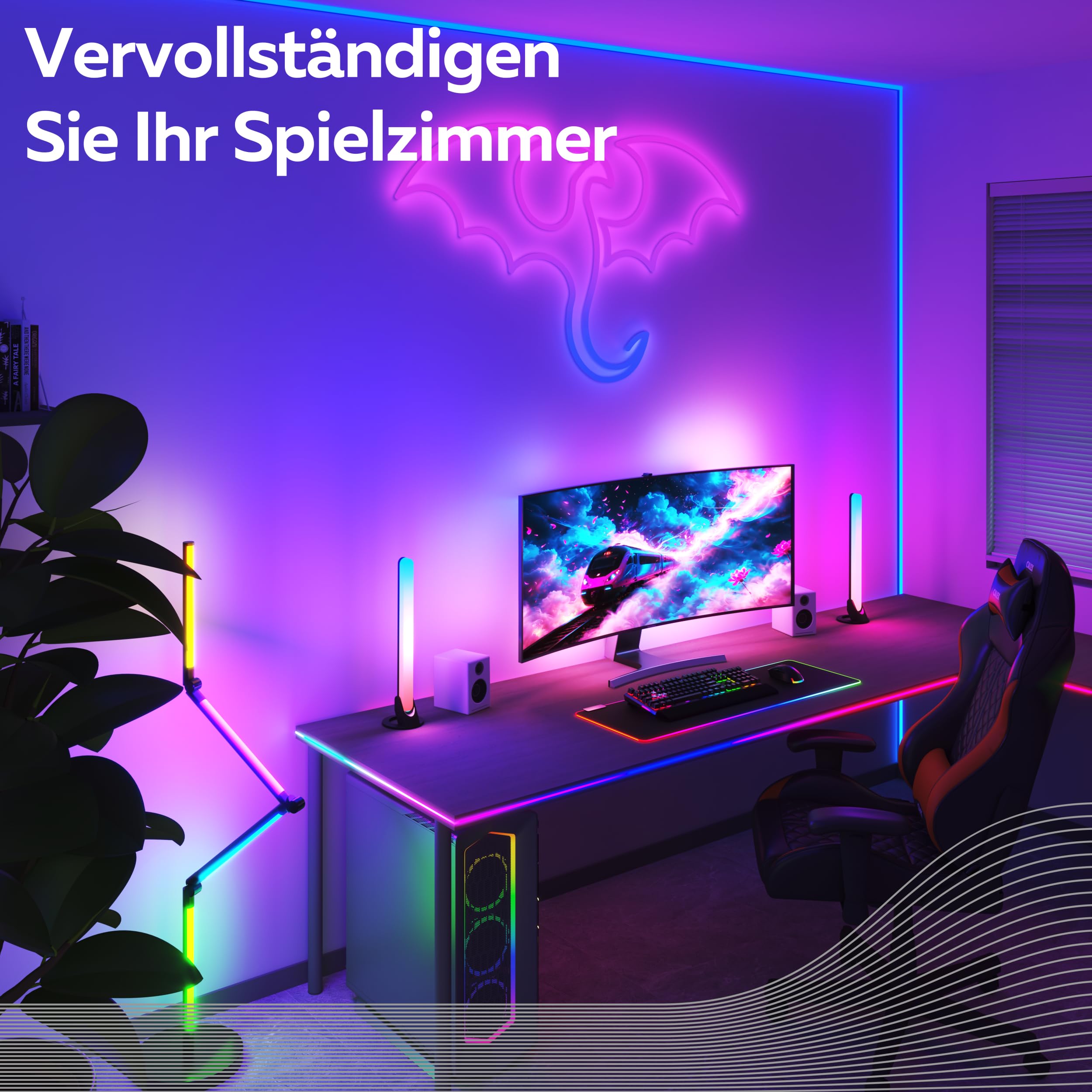 calex-smart-led-strip-150-cm-rgbic-wlan-app-und-sprachsteuerung-selbstklebend image 4
