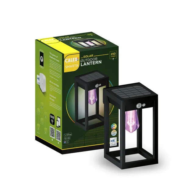 calex-smart-outdoor-solar-led-wandleuchte-schwarz-wasserdicht-app-sprachsteuerun image 1
