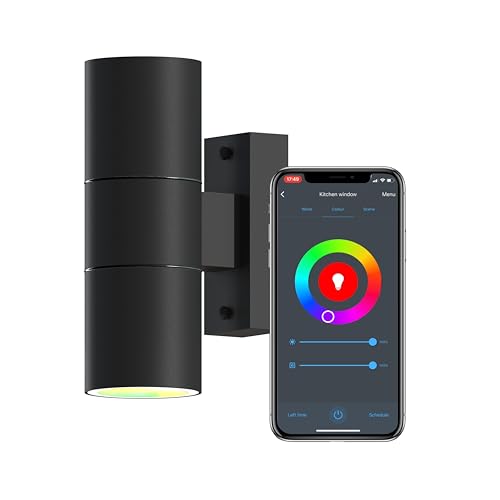 calex-smart-outdoor-wandleuchte-up-down-2x-gu10-schwarz image 6