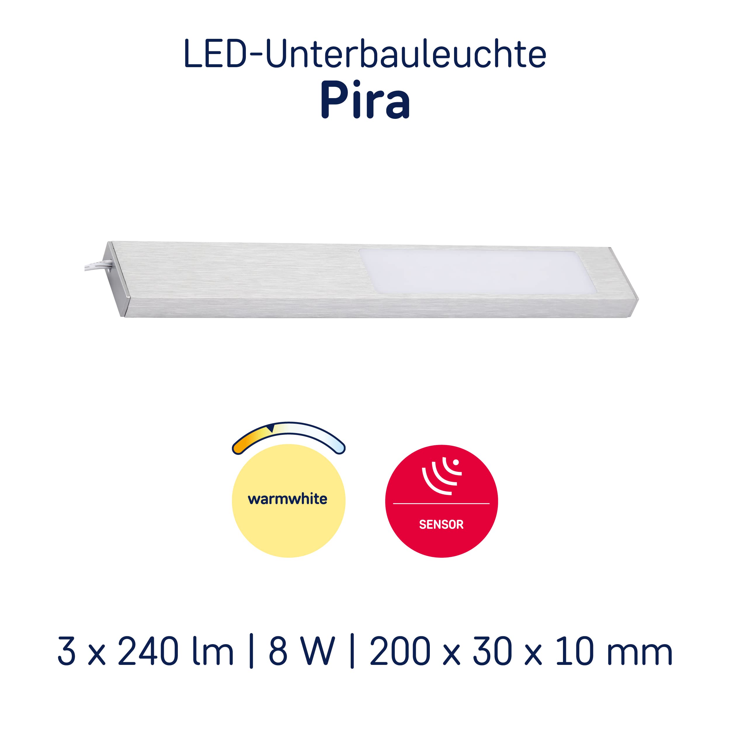 m-ller-licht-pira-sensor-led-unterbauleuchte-3er-set-30cm-silber image 2