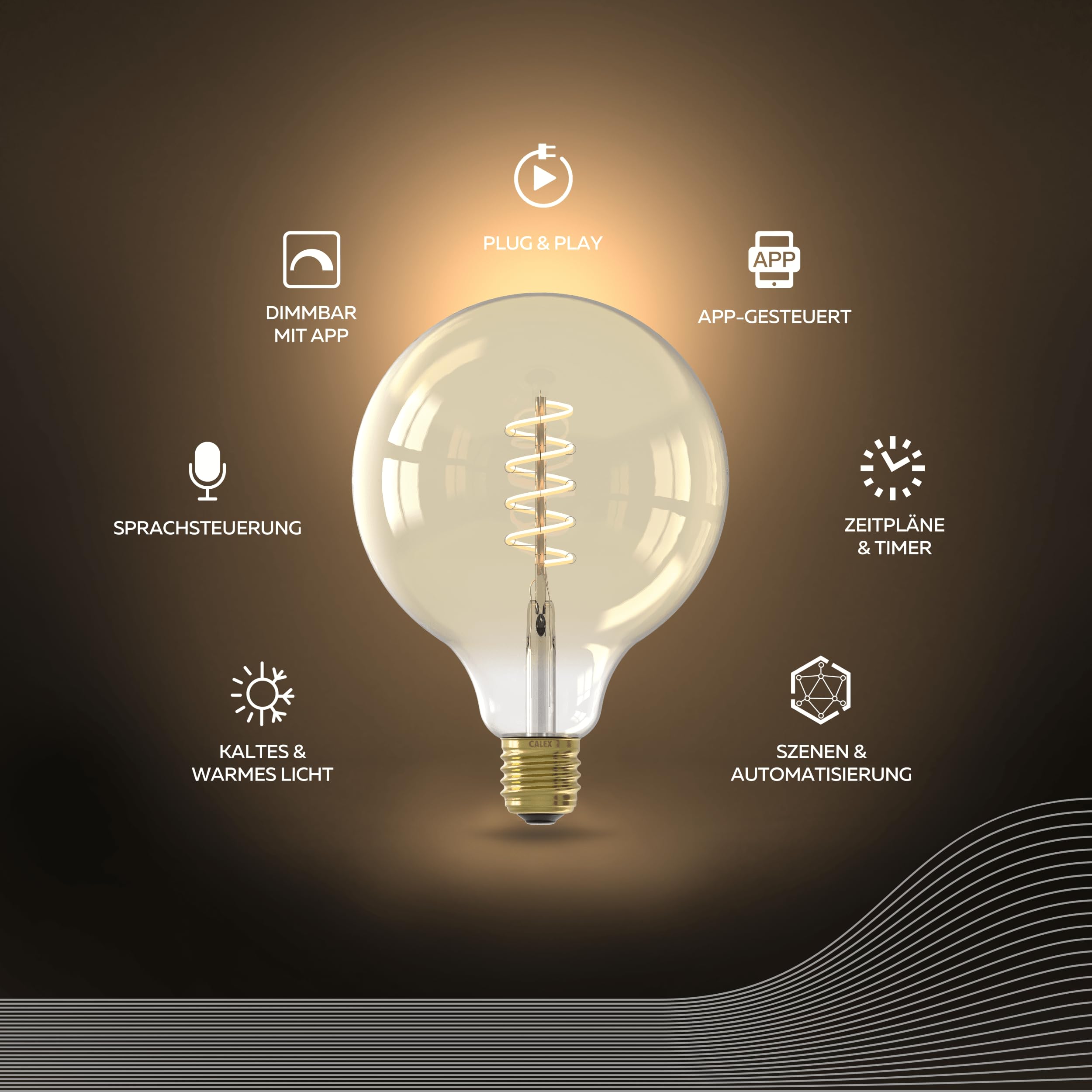 calex-smart-led-lampen-e27-g125-gold-filament-cct-dimmbar-3er-pack image 3